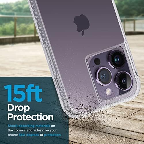 מקרים קשוחים פלוס iPhone 14 Pro Case - ברור [הגנה מפני טיפה של 15ft] [תואם טלפון אלחוטי] מארז טלפון עבור Apple 14 Pro 6.1 , כיסוי אטום